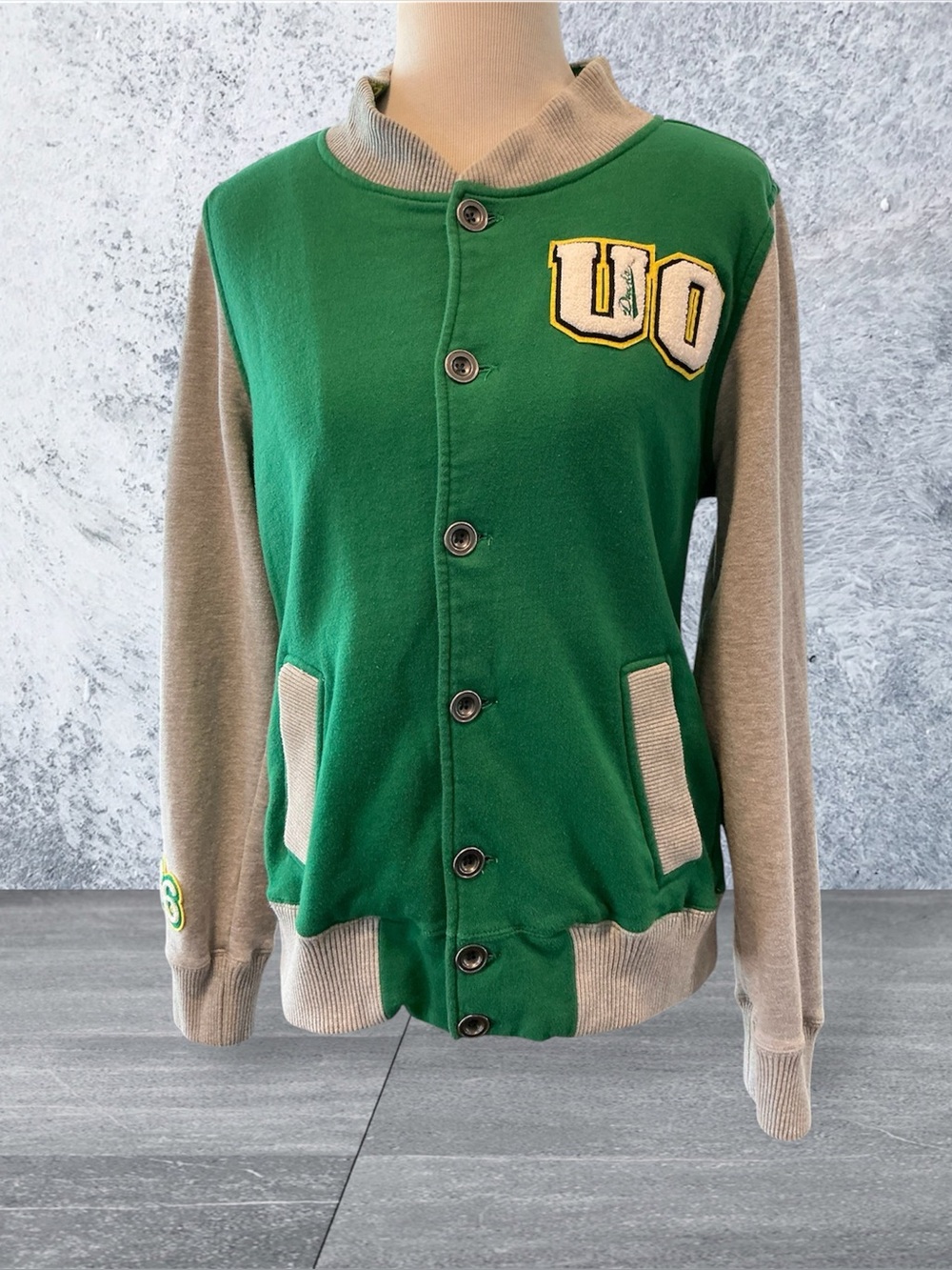 Oregon Ducks Varsity Women’s XL Smartthreads 1=1 Button Sweatshirt Fleece Jacket